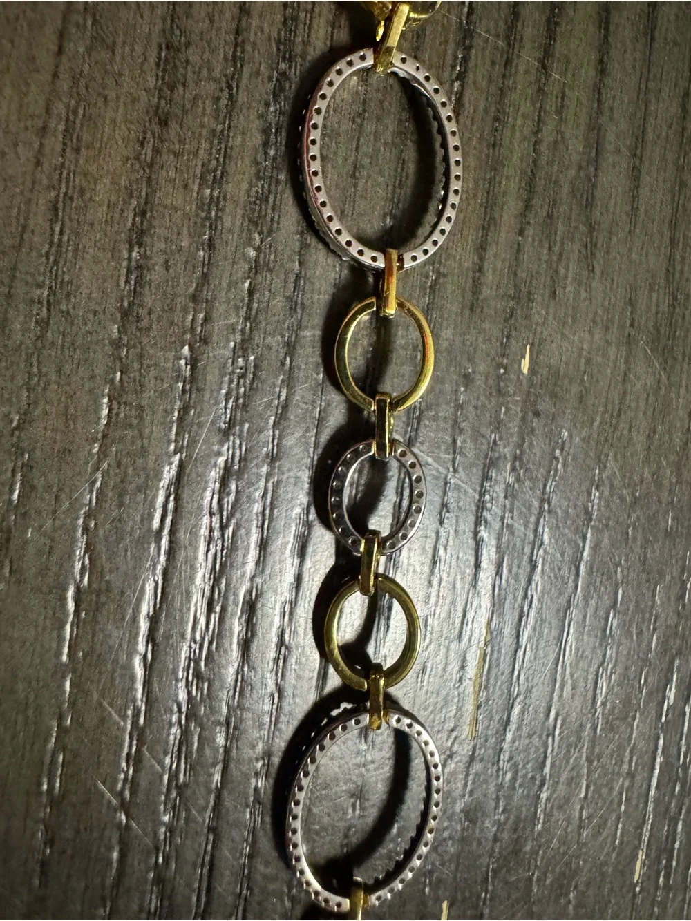 Source Unknown Two-Tone Oval & Round Link Bracelet - Gold and Silver